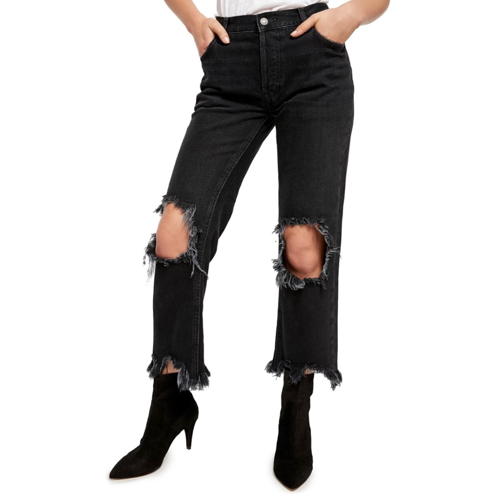 Free People
We The Free Maggie Mid-Rise Straight-Leg Jeans